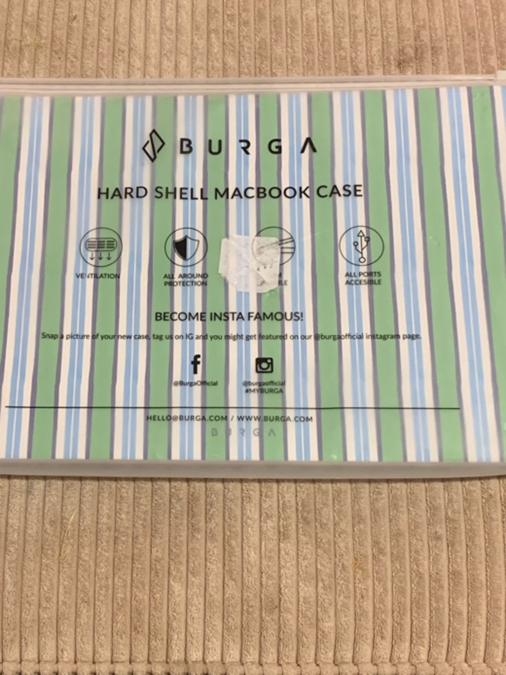 Burga 16” Sail Away Hard Shell MacBook Case